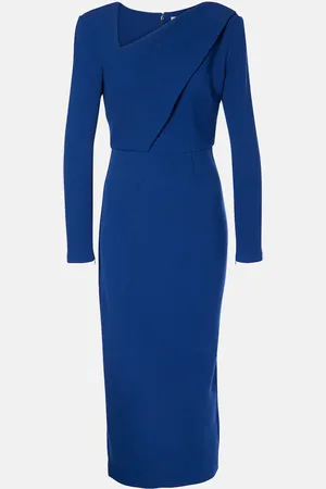 Roland Mouret Abito midi in crêpe di lana
