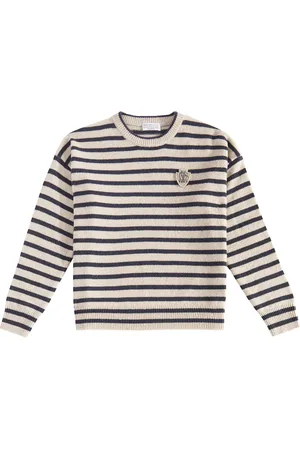 Brunello Cucinelli Pullover in cashmere e lana a righe