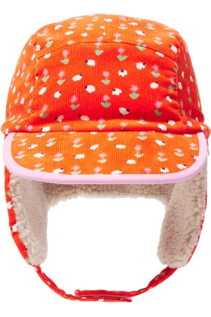 Stella McCartney Cappello in velluto e shearling sintetico