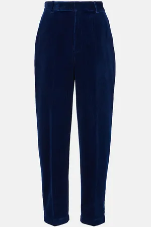 Ralph Lauren Pantaloni regular in cotone a vita alta