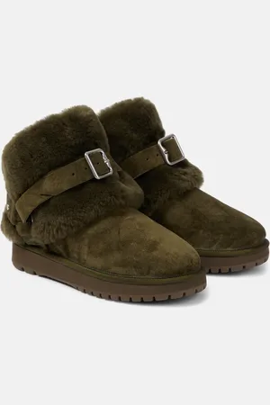 Burberry Stivaletti in suede con shearling