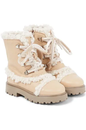 PèPè PèPè Stivali in pelle con shearling sintetico