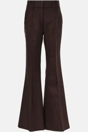 GABRIELA HEARST Pantaloni flared Rhein in seta