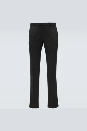 Gucci Pantaloni in misto cotone GG
