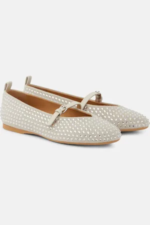 J.W.Anderson Ballerine in suede con cristalli