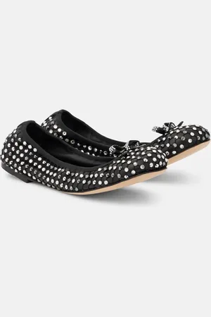 RENE CAOVILLA Ballerine in pelle con cristalli