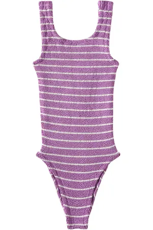 Hunza G Costume intero Classic a righe