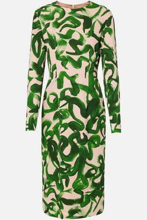 DRIES VAN NOTEN Abito midi con stampa