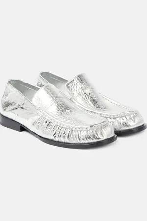 DRIES VAN NOTEN Mocassini in pelle metallizzata
