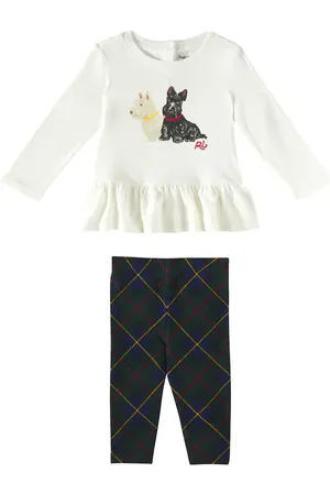 Ralph Lauren Baby - Top e leggings in misto cotone