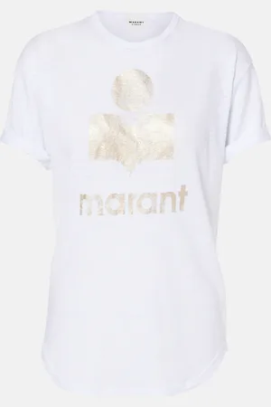 Marant Etoile T-shirt Koldi in lino con logo