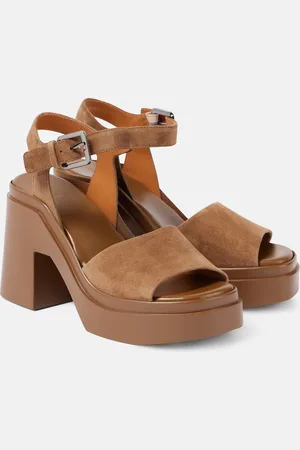 Robert Clergerie Sandali Nelio in suede con plateau