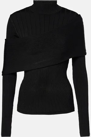 MUGLER Top in maglia a coste