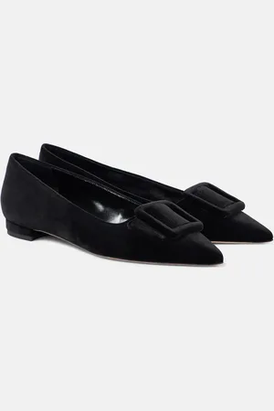 Manolo Blahnik Ballerine Maysaleflat in velluto