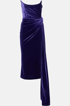 ALEX PERRY Abito bustier in velluto