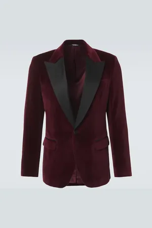 Dolce & Gabbana Blazer da smoking in velluto di misto cotone