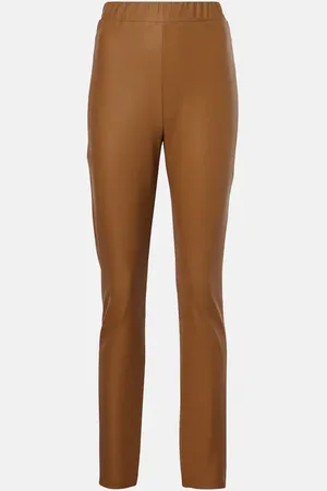Max Mara Pantaloni slim Rodano in similpelle