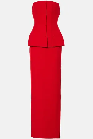 Roland Mouret Abito lungo in crêpe