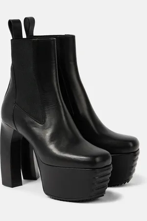 Rick Owens Stivaletti Porterville Beatle Banana in pelle