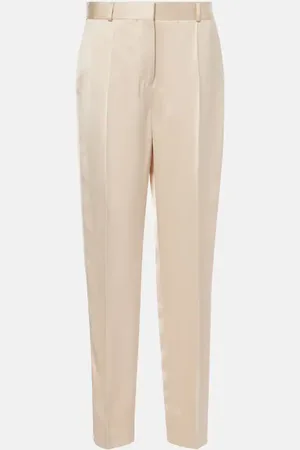 Totême Pantaloni regular in raso a vita alta