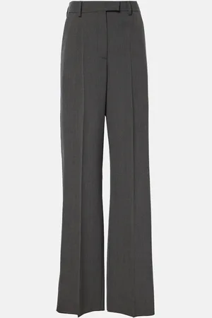 VALENTINO Pantaloni regular in lana a vita alta