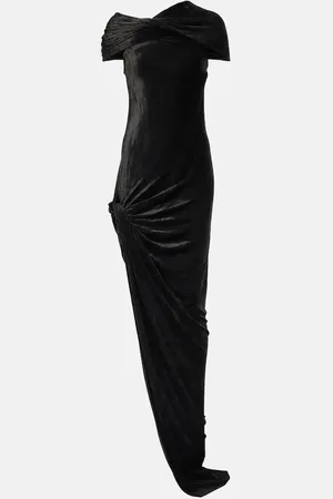 Rick Owens Abito lungo Lola in velluto