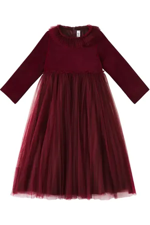 Il gufo Abito in velluto con tulle
