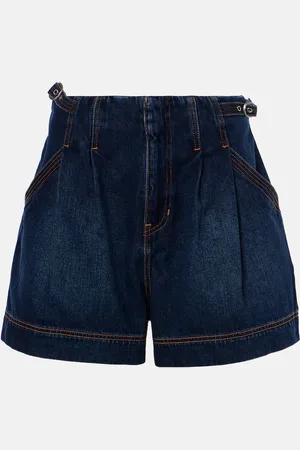 VERONICA BEARD Shorts di jeans Jaffe a vita alta