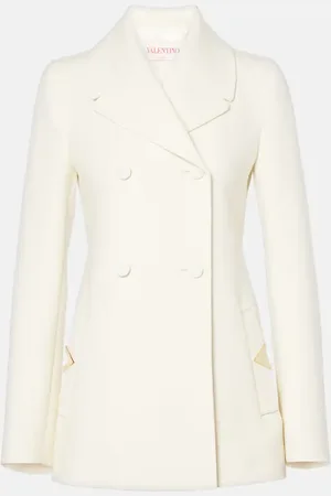 VALENTINO Blazer in crêpe di misto lana