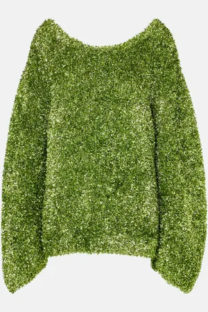 DRIES VAN NOTEN Pullover oversize in lamé