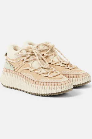 Chloé Chloé Sneakers Nama in suede e shearling