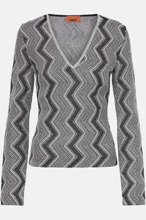 Missoni Pullover in maglia lamé a zig-zag