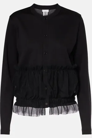 NOIR KEI NINOMIYA Cardigan in cotone con volant