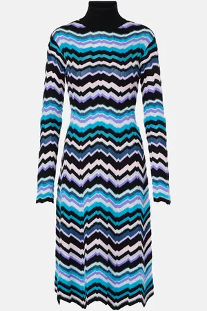 Missoni Abito midi in maglia a zig-zag