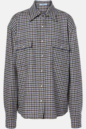 Prada Camicia in lana a quadri