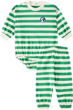 Mini Rodini Body e pantaloni in cotone a righe