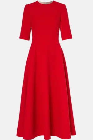 EMILIA WICKSTEAD Abito midi Georgie in georgette di lana