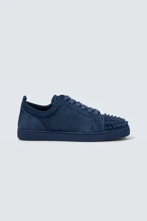 Christian Louboutin Sneakers Louis Junior Spikes in suede con borchie