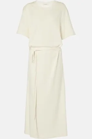 LEMAIRE Abito midi in jersey di cotone