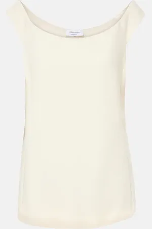 BLUMARINE Abito corto in crêpe con piume
