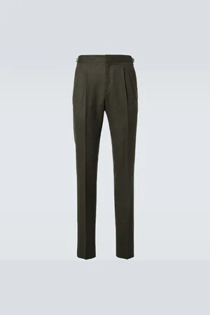 Loro Piana Pantaloni regular in tweed di lana