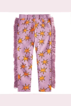 Stella McCartney Jeans Bright Stars con stampa e frange