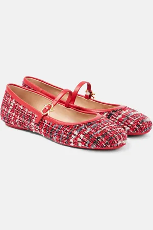 Gianvito Rossi Ballerine Mary Jane Carla in bouclé