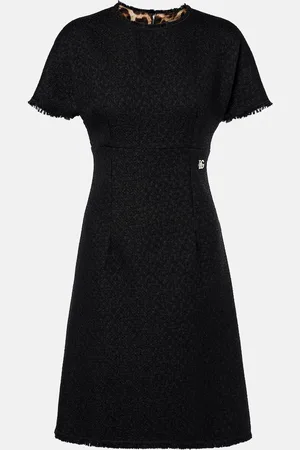 Dolce & Gabbana Abito corto DG in tweed di misto lana