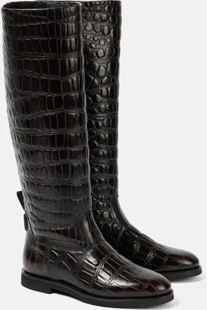 Brunello Cucinelli Stivali in pelle stampata
