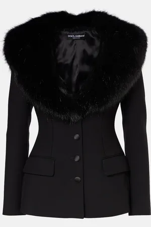 Dolce & Gabbana Blazer con pelliccia sintetica