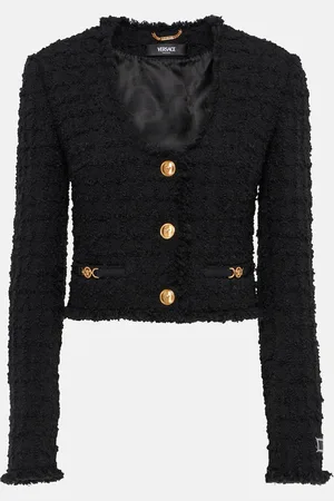 VERSACE Giacca Heritage in tweed di misto lana
