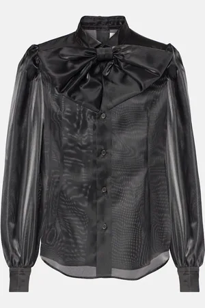 NOIR KEI NINOMIYA Camicia in raso con fiocco
