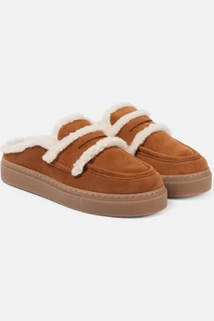 INUIKII Mules in suede con shearling