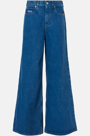 Marni Jeans a gamba larga con logo